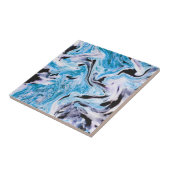 Blaue Marmortextur Fliese (Seite)