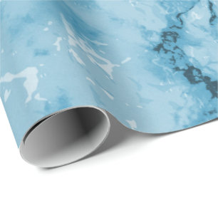 Blaue Marmortextur Geschenkpapier