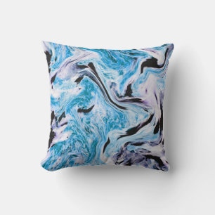 Blaue Marmortextur Kissen