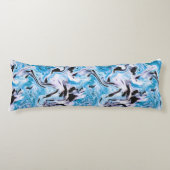 Blaue Marmortextur Seitenschläferkissen (Vorderseite)