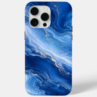 Blaue Marmorwellen Luxus Abstract Case-Mate iPhone Hülle