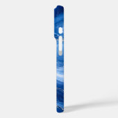 Blaue Marmorwellen Luxus Abstract Case-Mate iPhone Hülle (Rückseite / Links)