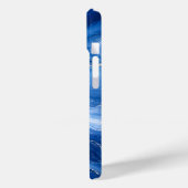 Blaue Marmorwellen Luxus Abstract Case-Mate iPhone Hülle (Rückseite / Links)