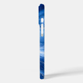 Blaue Marmorwellen Luxus Abstract Case-Mate iPhone Hülle (Rückseite / Links)