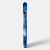 Blaue Marmorwellen Luxus Abstrakt Case-Mate iPhone Hülle (Rückseite / Links)