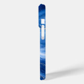 Blaue Marmorwellen Luxus Abstrakt Case-Mate iPhone Hülle (Rückseite / Links)