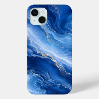Blaue Marmorwellen Luxus Abstrakt Case-Mate iPhone Hülle