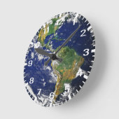 Blaue Marmorzeit Runde Wanduhr (Winkel)