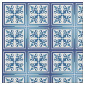 Blaue marokkanische Baumwolle oder Leinen Stoff (Nahaufnahme)