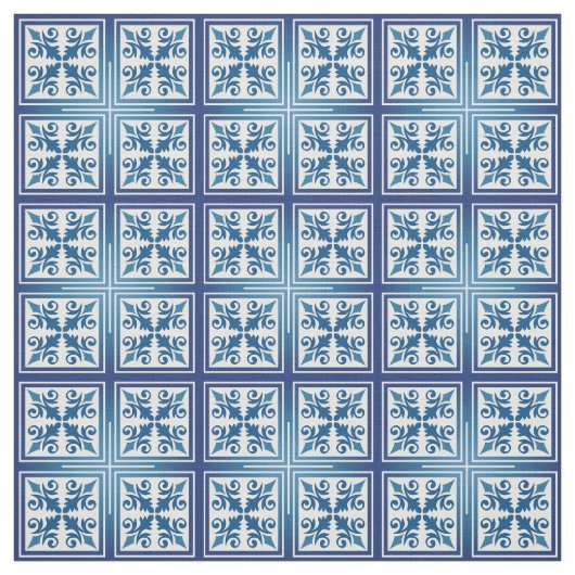 Blaue marokkanische Baumwolle oder Leinen Stoff (Muster)