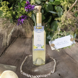 Blaue marokkanische Flaschenhanger Tags mit Zitron Flaschenanhänger