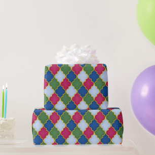 Blaue marokkanische Fliese Geschenkpapier