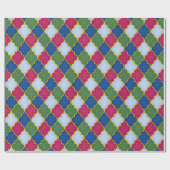 Blaue marokkanische Fliese Geschenkpapier (Flach)