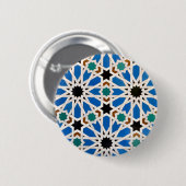 Blaue marokkanische Mosaikschaltfläche Button (Vorne & Hinten)