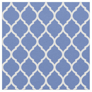 Blaue marokkanische Quatrefolie Stoff