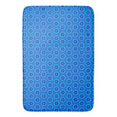 Blaue marokkanische Rose Tile Bath Mat Badematte (Vorderseite Vertikal)