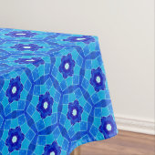 Blaue marokkanische Rose Tile Tableclout Tischdecke (Beispiel)