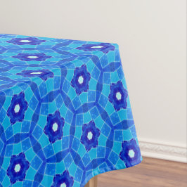 Blaue marokkanische Rose Tile Tableclout Tischdecke