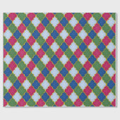 Blaue marokkanische Tile Geschenkpapier (Flach)
