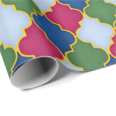 Blaue marokkanische Tile Geschenkpapier (Rolleneckpunkt)
