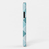 Blaue marokkanische Trellis, Latticework, Quatrefo Case-Mate iPhone Hülle (Hinten/Rechts)