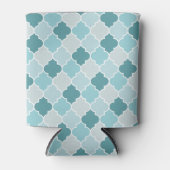 Blaue marokkanische Trellis, Latticework, Quatrefo Dosenkühler (Vorderseite)