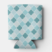 Blaue marokkanische Trellis, Latticework, Quatrefo Dosenkühler (Rückseite)