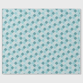 Blaue marokkanische Trellis, Latticework, Quatrefo Geschenkpapier (Flach)