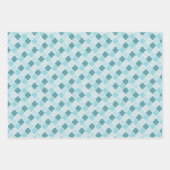 Blaue marokkanische Trellis, Latticework, Quatrefo Geschenkpapier Set (Vorderseite)