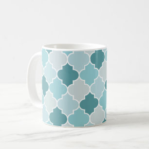 Blaue marokkanische Trellis, Latticework, Quatrefo Kaffeetasse
