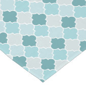 Blaue marokkanische Trellis, Latticework, Quatrefo Mittelgroßer Tischläufer (Ecke)