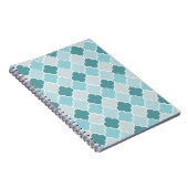 Blaue marokkanische Trellis, Latticework, Quatrefo Notizblock (Rechte Seite)