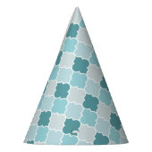 Blaue marokkanische Trellis, Latticework, Quatrefo Partyhütchen (Links)