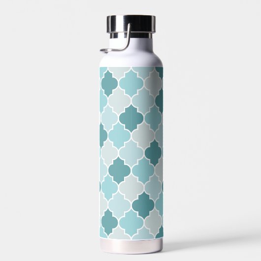 Blaue marokkanische Trellis, Latticework, Quatrefo Trinkflasche (Rechts)