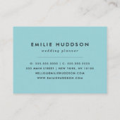 Blaue marokkanische Trellis, Latticework, Quatrefo Visitenkarte (Rückseite)