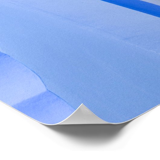 Blaue marokkanische Tür Poster (Ecke)