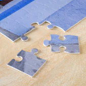 Blaue marokkanische Tür Puzzle (Seite)