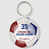 Blaue Maronfußball-Mannschaftsgeschenke unter 10 Schlüsselanhänger (Vorderseite)