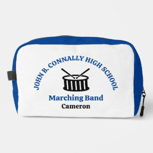 Blaue Marschband der High School personalisiert Waschbeutel