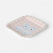 Blaue Marshmallow-Bunny-Hasen Ostern Pappteller (Gewinkelt)