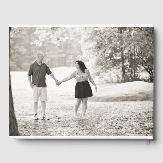 Blaue Martha's Vineyard Wedding Gästebuch (Rückseite)