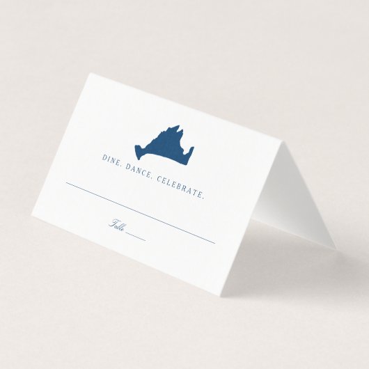 Blaue Marthas Weinkarte Hochzeit (Vorderseite)