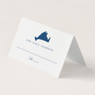 Blaue Marthas Weinkarte Hochzeit