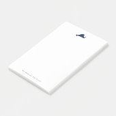 Blaue Marthas-Weinkarte Monogram Post-it Klebezettel (angewinkelt)