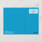 Blaue Martini Postkarte (Rückseite)