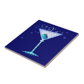 BLAUE MARTINI-Untersetzer-Fliese Fliese (Seite)