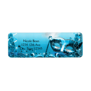 Blaue Maskerade Maske Elegante Ballparty