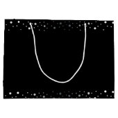 Blaue Masquerade Geburtstagsparty Große Geschenktüte (Rückseite)