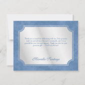 Blaue Masquerade Maske Elegante Dankeskarte (Rückseite)