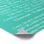 BLAUE Massagezertifikate Poster (Ecke)